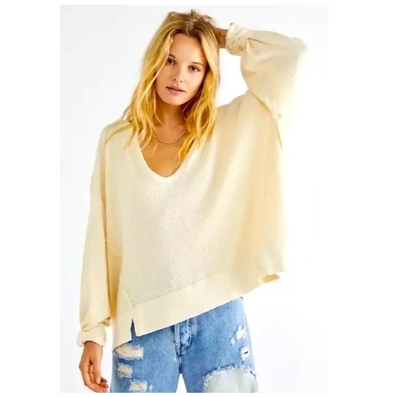 Free People Tops - Free People NWT Santa Clara Thermal Top Alabaster Long Sleeve Size Medium